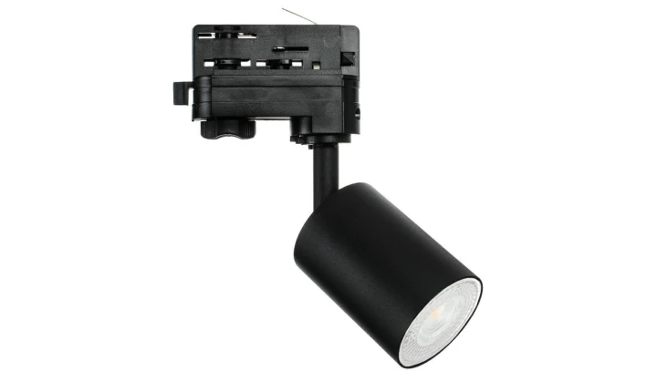 Lampa SIENA-Track-ALU-B/B-3F czarna z czarnym przegubem 1xgu10 LUXsystem-3F (na szynę trzyfazową)