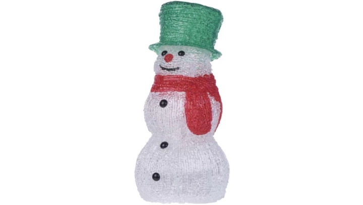 Ozdoby świąteczne bałwan XMAS snowman TIMER 1,28W 20LED IP20 zimny biały ZY1901