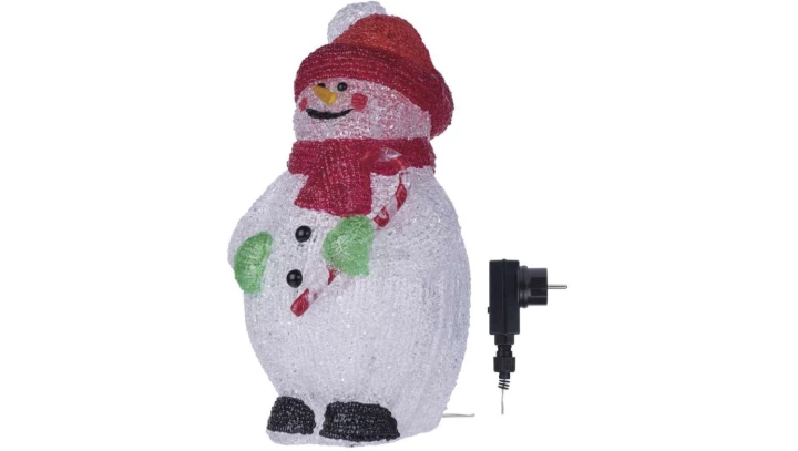 Ozdoby świąteczne bałwan XMAS snowman TIMER 1,8W 40LED 5m IP44 zimny biały ZY1902