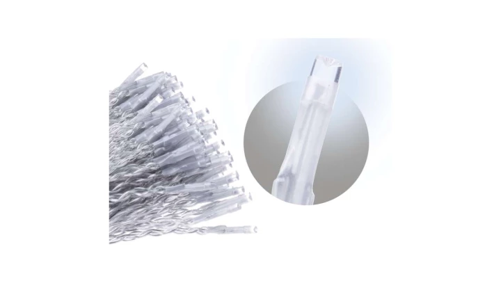 Lampki choinkowe sople XMAS icicle REMOTE TIMER 6W 300LED 5m IP44 zimny biały ZY1905