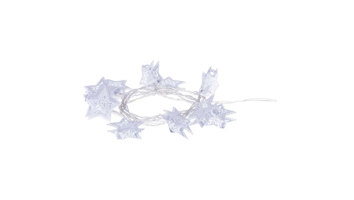 Ozdoby świąteczne gwiazdki XMAS garland TIMER 0,6W 10LED 1.35m IP20 ciepły biały ZY1974