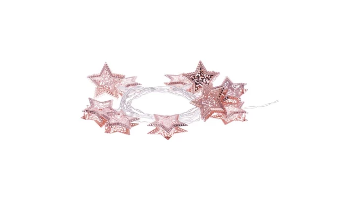 Ozdoby świąteczne gwiazdki XMAS garland TIMER 0,6W 10LED 1.35m IP20 ciepły biały ZY1975