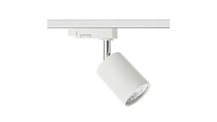 Lampa SIENA-Track-ALU-W/S-1F biała ze srebrnym przegubem 1xgu10 LUXsystem-1F (na szynę jednofazową)