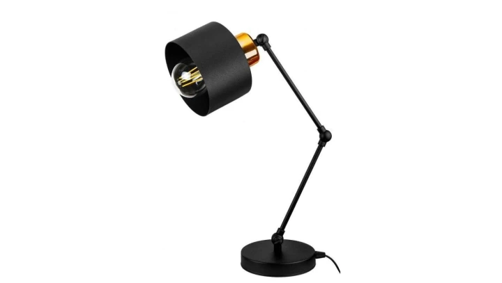 Lampa LOFT ABI-G B1 1xE27 biurkowa czarno złota