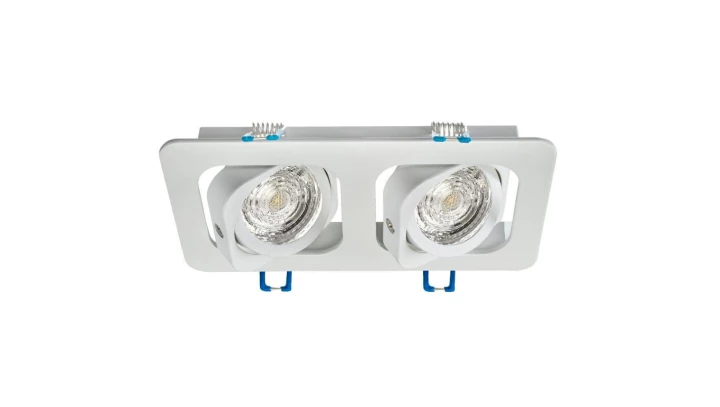 Oprawa sufitowa KORAL-W-2 biała matowa regulowana wpuszczana