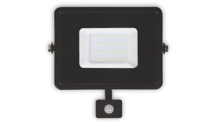 Naświetlacz LED PLATI 30W 2400lm 3000K IP44 czarny czujnik LFL106S