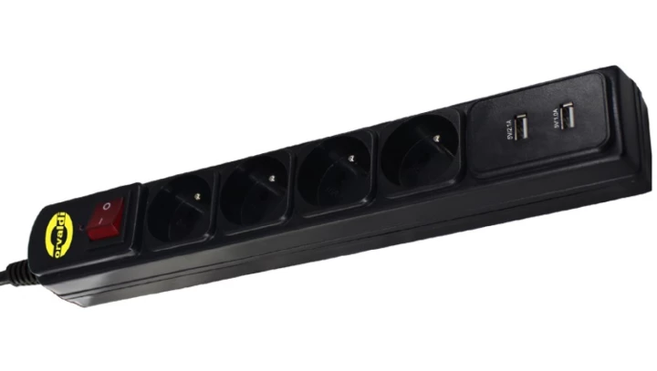 Listwa zasilająca przeciwprzepięciowa Orvaldi ORV-4PL z USB2,0 ORV4PLUSB2.0