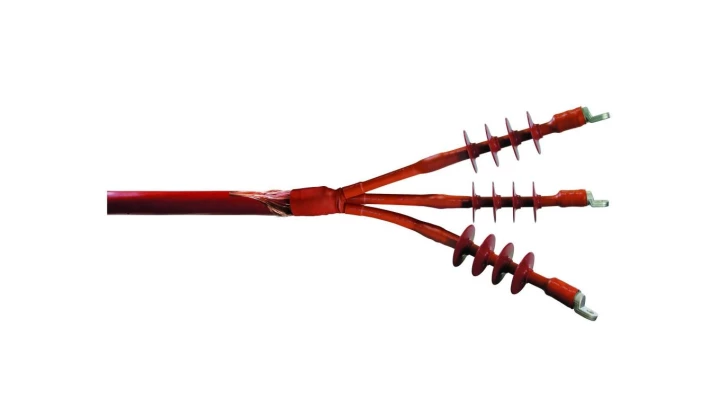 Termokurczliwa głowica napowietrzna do kabli 3-żyłowych z tworzyw sztucznych z żyłą powrotną z drutów 6/10kV bez końcówek CHE-3F