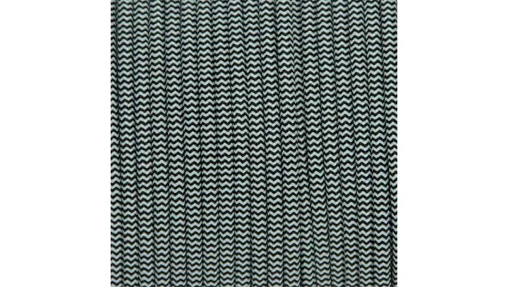 Kabel 2 żyłowy czarno-bialy 2x0,75mm2 1m w oplocie