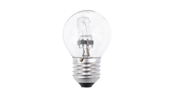 Żarówka halogenowa E27 kulka przeźroczysta 28W = 40W Leuci
