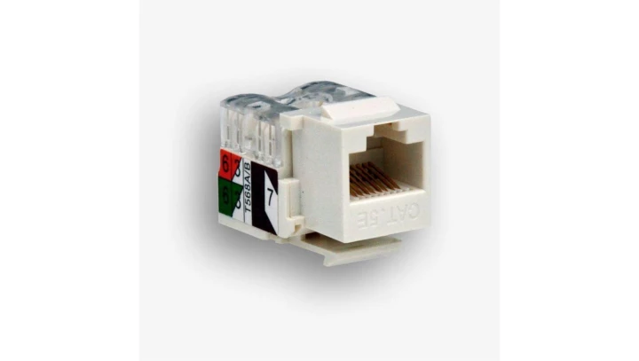 Gniazdo UTP RJ 45 kat. 5e keystone białe DC/FA-682MK-8-C5E
