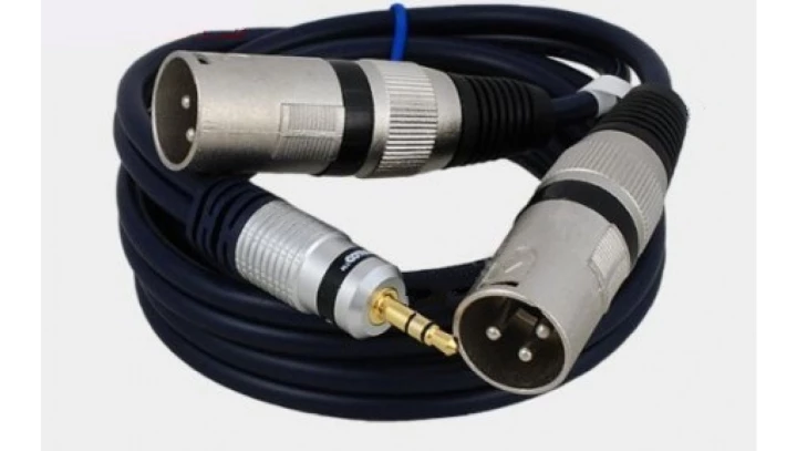 Kabel przyłącze dedykowane do mikserów 2x wtyk XLR/wtyk Jack 3.5 stereo MK32/B /10,0m/