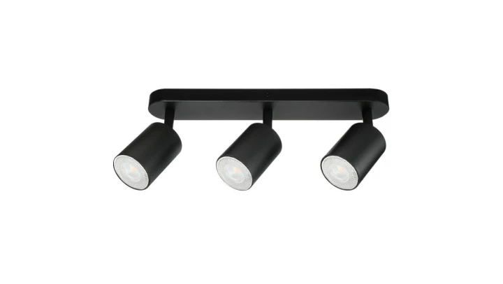 Lampa Oprawa SIENA-ALU-B/B 3xgu10 czarna z czarnym przegubem