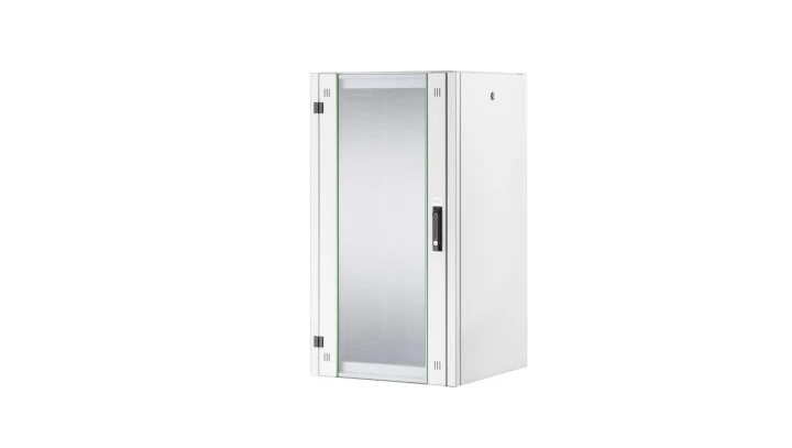 Szafa krosowa stojąca 19 cali Hyper 22U 1121x600x600mm drzwi szyba szara Digitus Professional DN-41004-M