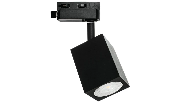 Lampa OSCAR-Track-ALU-B/B-1F czarna z czarnym przegubem 1xgu10 LUXsystem-1F (na szynę jednofazową)