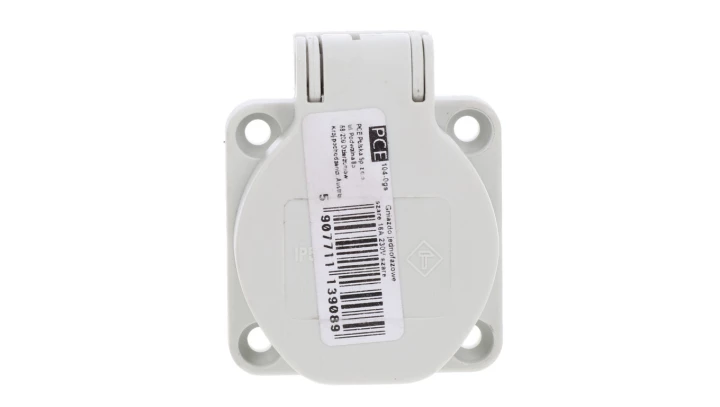 Gniazdo tablicowe z uziemieniem IP54 szare 2P+Z 104-0GS