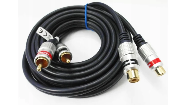 Kabel przedłużacz 2RCA-2RCA wtyk na gniazdo digital przyłącze cyfrowe RKD290 0,5m