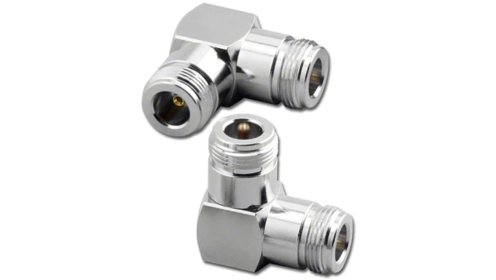 Gniazdo N podwójne kątowe 90stopni łącznik gn.N/gn.N beczka N EN-231