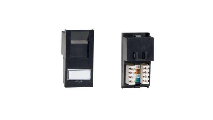 Gniazdo komputerowe RJ45 kat.6 (moduł) - kolor czarny D-RJ45-B