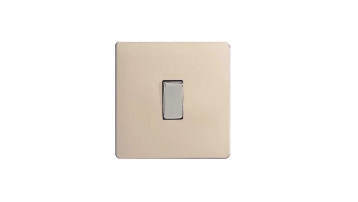 Łącznik uniwersalny schodowy 10A 230V klawiszowy - kolor satyna METZ2E1SN-D