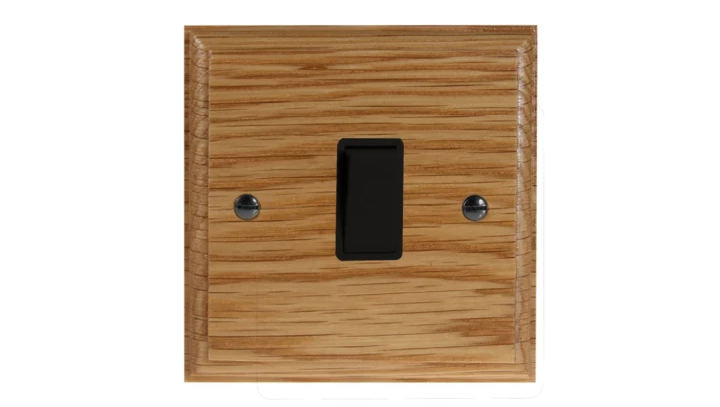 Łącznik dwubiegunowy 20A 250V klawiszowy - kolor jasny dąb W-E1SLO-2POLE