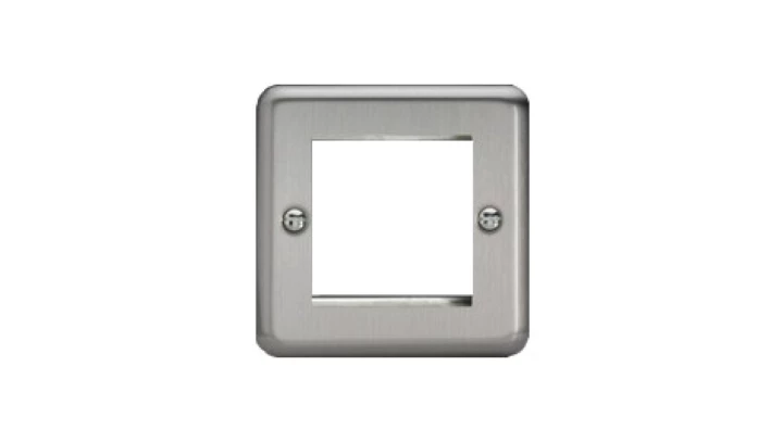 Ramka metalowa pojedyncza 86x86x8mm - kolor stal szlifowana C-F1-S