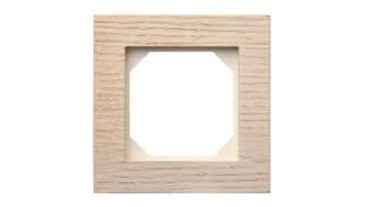 Ramka drewniana pojedyncza 87mm x 87mm - kolor jasny dąb, Standard Collection WOOD L-F1-LOW