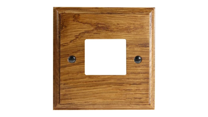 Ramka drewniana pojedyncza96x96x15mm - kolor ciemny dąb W-F1-MO