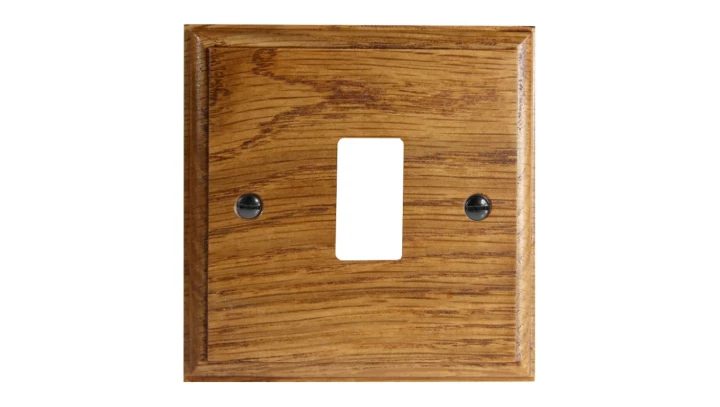 Ramka drewniana pojedyncza SLIM 96x96x15mm - kolor ciemny dąb W-F1-SLIM-MO