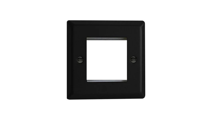 Ramka metalowa pojedyncza 91x91x9mm - kolor czarny mat M-F1-BM