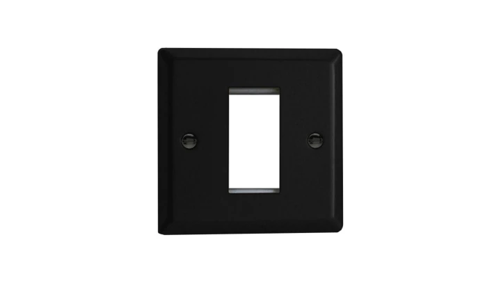 Ramka metalowa pojedyncza SLIM 91x91x9mm - kolor czarny mat V-F1-SLIM-BM