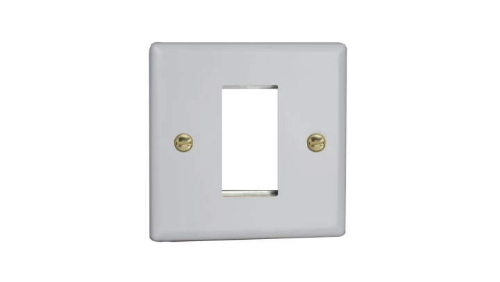 Ramka metalowa pojedyncza SLIM 91x91x9mm - kolor biały mat V-F1-SLIM-WM