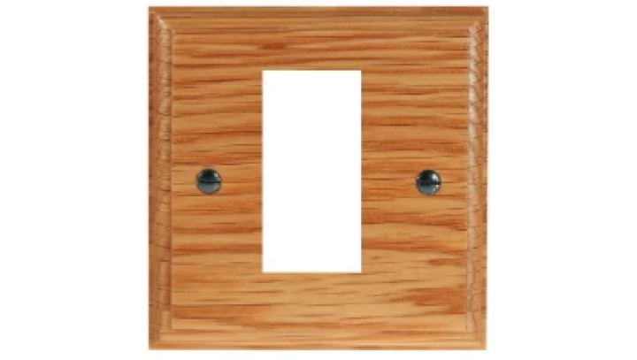 Ramka drewniana pojedyncza SLIM 96x96x15mm - kolor jasny dąb W-F1-SLIM-LO