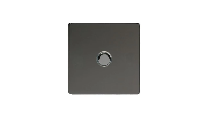 Moduł sterujący dotykowy, do współpracy ze ściemniaczem dotykowym/na pilota IR, 86x86mm - kolor czarne irydium METPROS1I-D