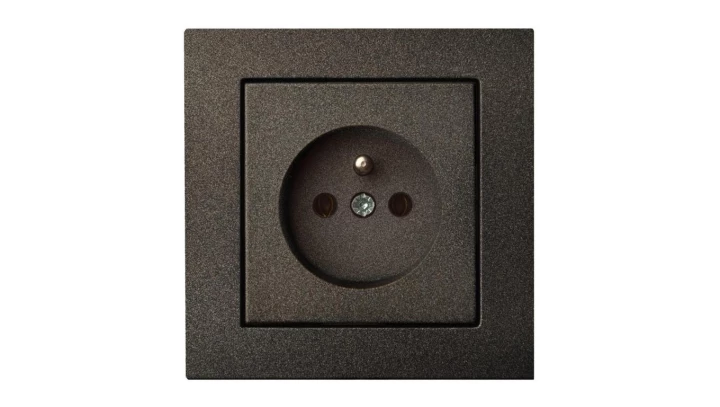 Gniazdo wtyczkowe pojedyncze z uziemieniem (moduł) kolor grafitowy