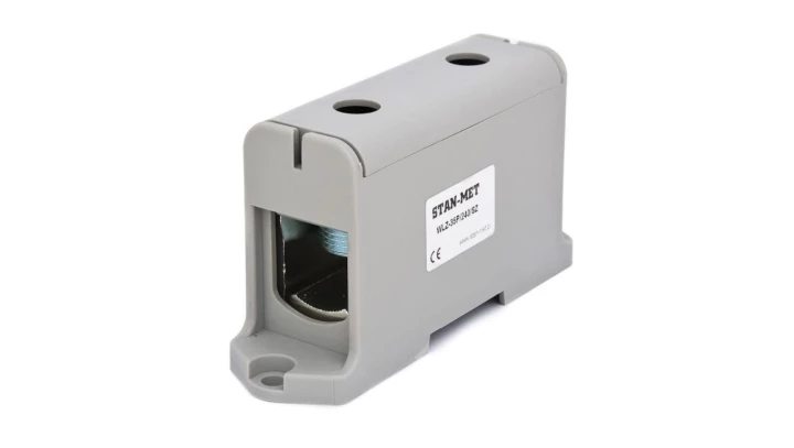 Złączka szynowa gwintowa al/cu 240mm2 szara WLZ-35P/240SZ