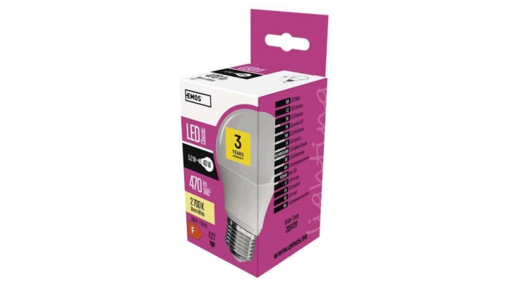 Żarówka LED Classic A60 6W E27 ciepła biel ZQ5120