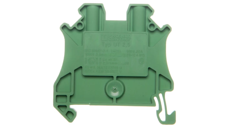 Złączka szynowa 2-przewodowa 2,5mm2 zielona Ex UT 2,5 GN 3045091 /50szt./