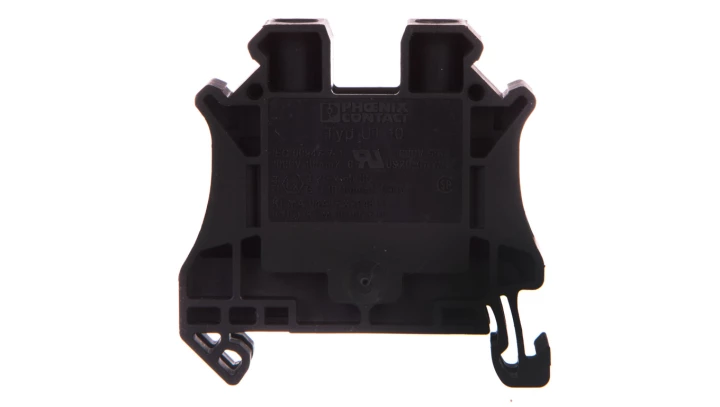 Złączka szynowa przepustowa 2-przewodowa 10mm2 czarna Ex UT 10 BK 3046320 /50szt./