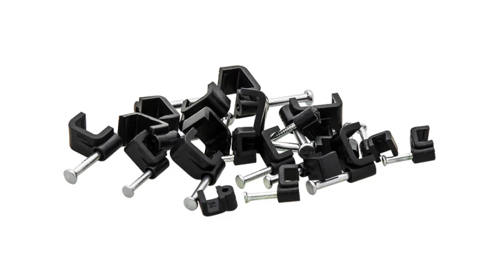 Uchwyt kabla płaskiego flop KNP-6 czarny UV /opakowanie 100szt/