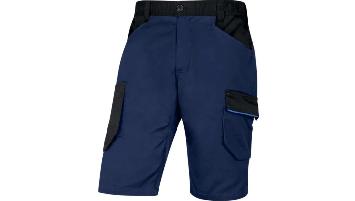 Bermudy robocze Mach2 z poliestru i bawełny granatowo niebieskie S M2BE3 M2BE3BMPT