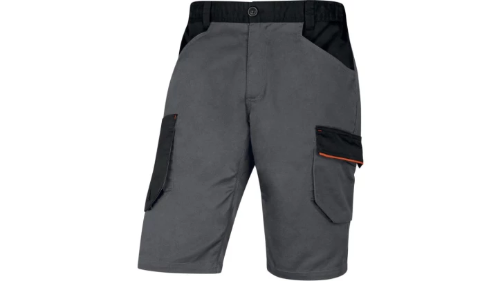 Bermudy robocze Mach2 z poliestru i bawełny szaro pomarańczowe 3XL M2BE3 M2BE3GO3X