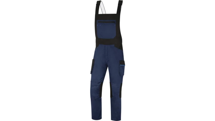 Ogrodniczki robocze Mach2 z poliestru i bawełny granatowo niebieskie S M2SA3 M2SA3BMPT