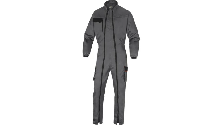 Kombinezon roboczy Mach2 z poliestru i bawełny dwa zamki szaro pomarańczowe 3XL M2CZ3 M2CZ3GO3X