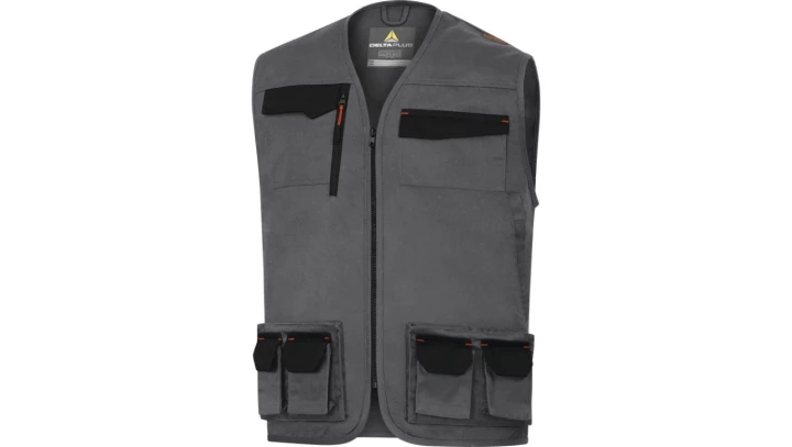 Kamizelka robocza Mach2 z poliestru i bawełny szaro pomarańczowe L M2GI3 M2GI3GOGT