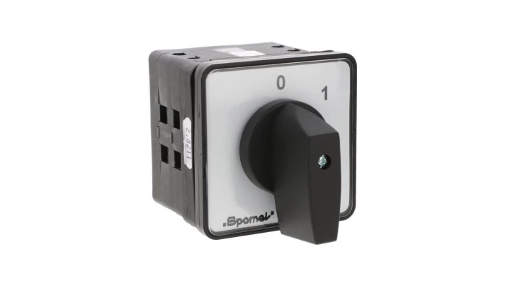 Łącznik krzywkowy 80A rozłącznik 0-1 3 - biegunowy mocowany do pulpitu czoło szare pokrętło czarne SK80-2.8211\P03