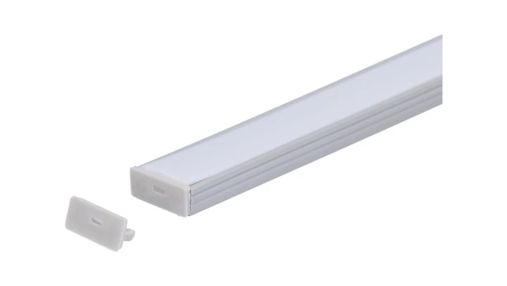 Zaślepka PCV Line Slim szara z otworem