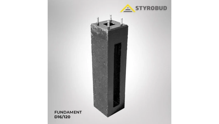 6szt. Fundament D16/120 (1200/260) 4xM20/160