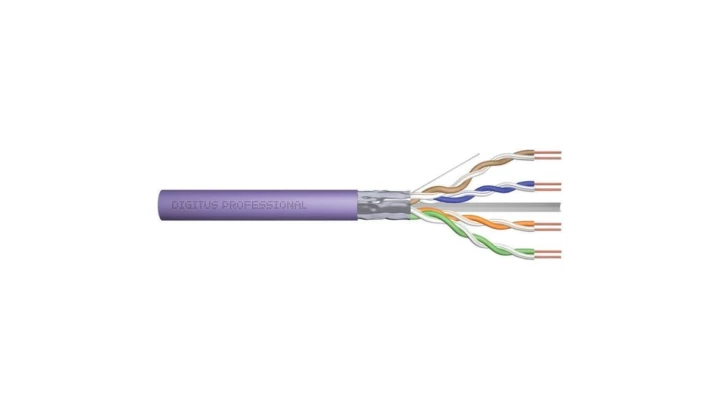 Kabel teleinformatyczny F/UTP kat.6 4x2xAWG23 LSOH drut fioletowy Dca DK-1624-VH-5 /500m/