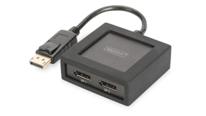 Rozdzielacz/Splitter DisplyPort do DisplayPort 2-portowy 4K 60Hz UHD 3D HDCP 1.3 audio DS-45404